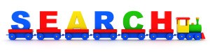 Google Letter auf Spielzeugeisenbahn